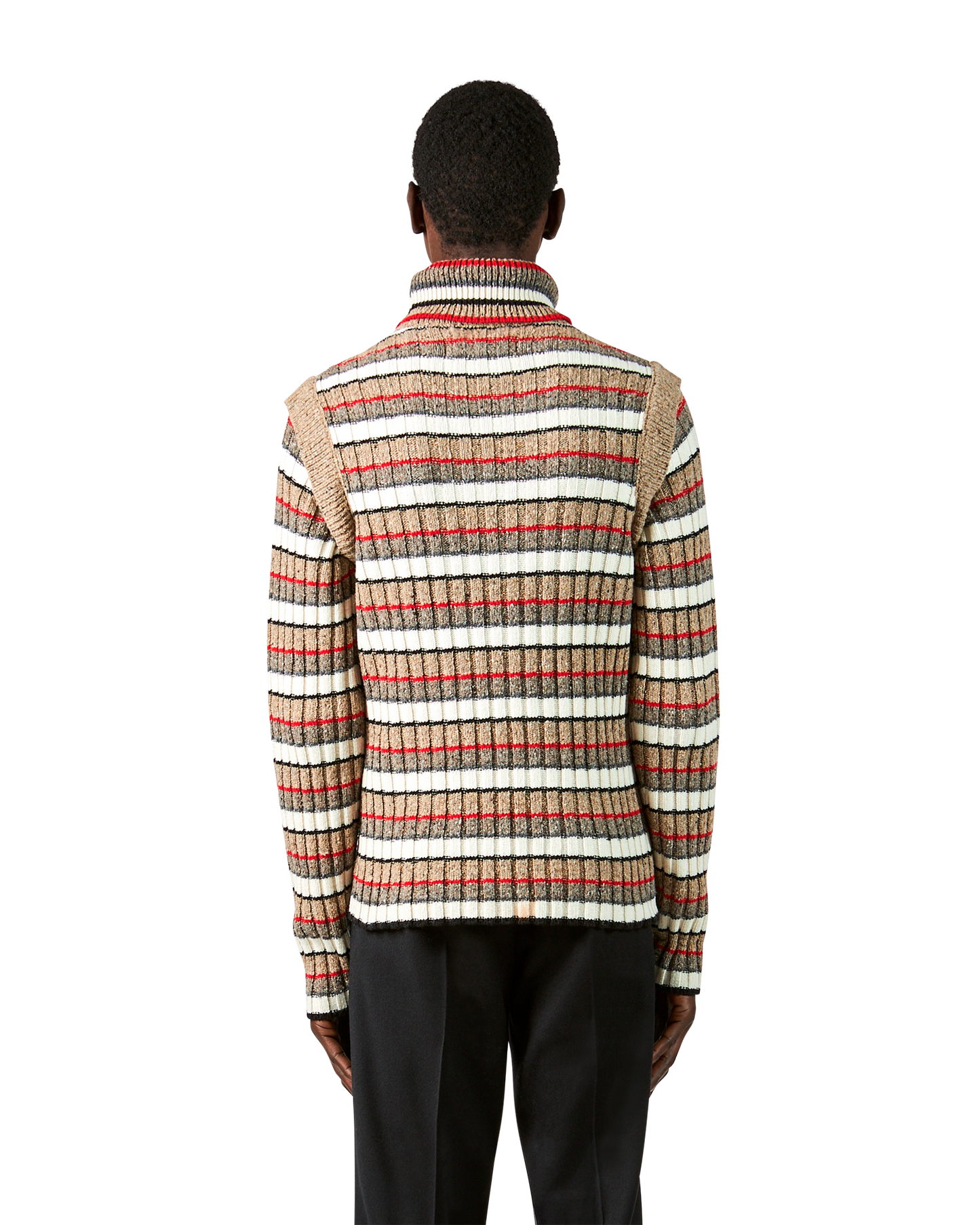 Maglione Collo Alto Beige da Uomo