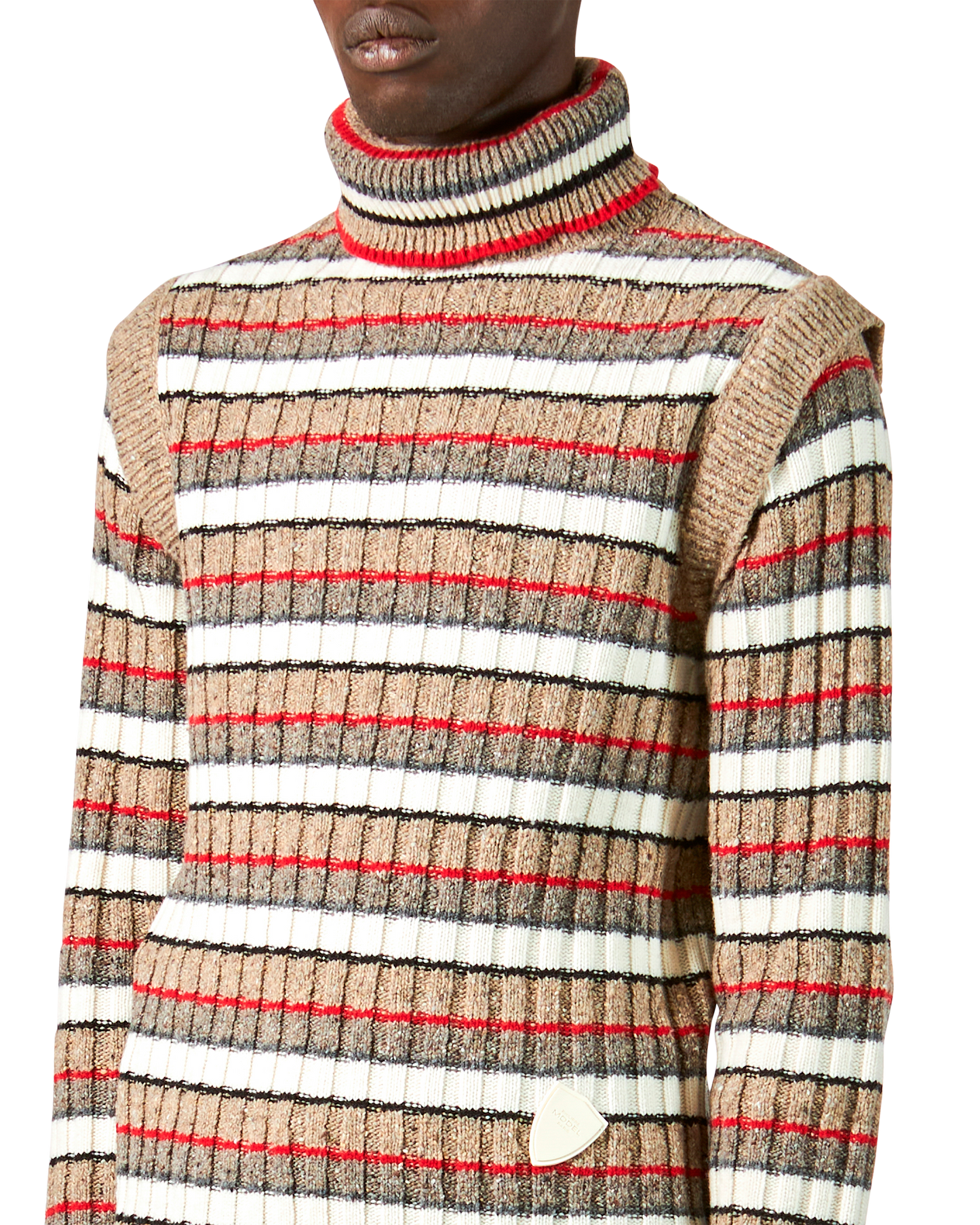 Maglione Collo Alto Beige da Uomo