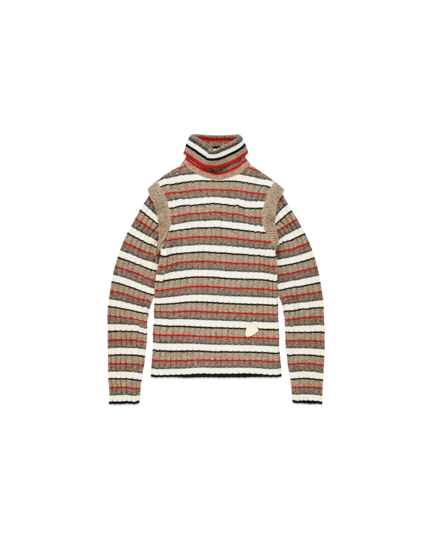 Maglione Collo Alto Beige da Uomo