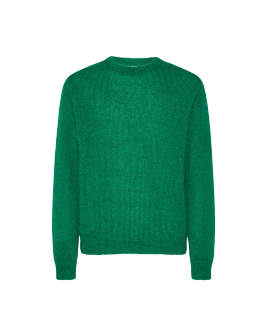 Felpa Rafael da Uomo Verde in Lana Mohair