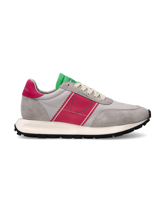 Tour Lauf Sneaker für Damen, Grau und Fuchsia