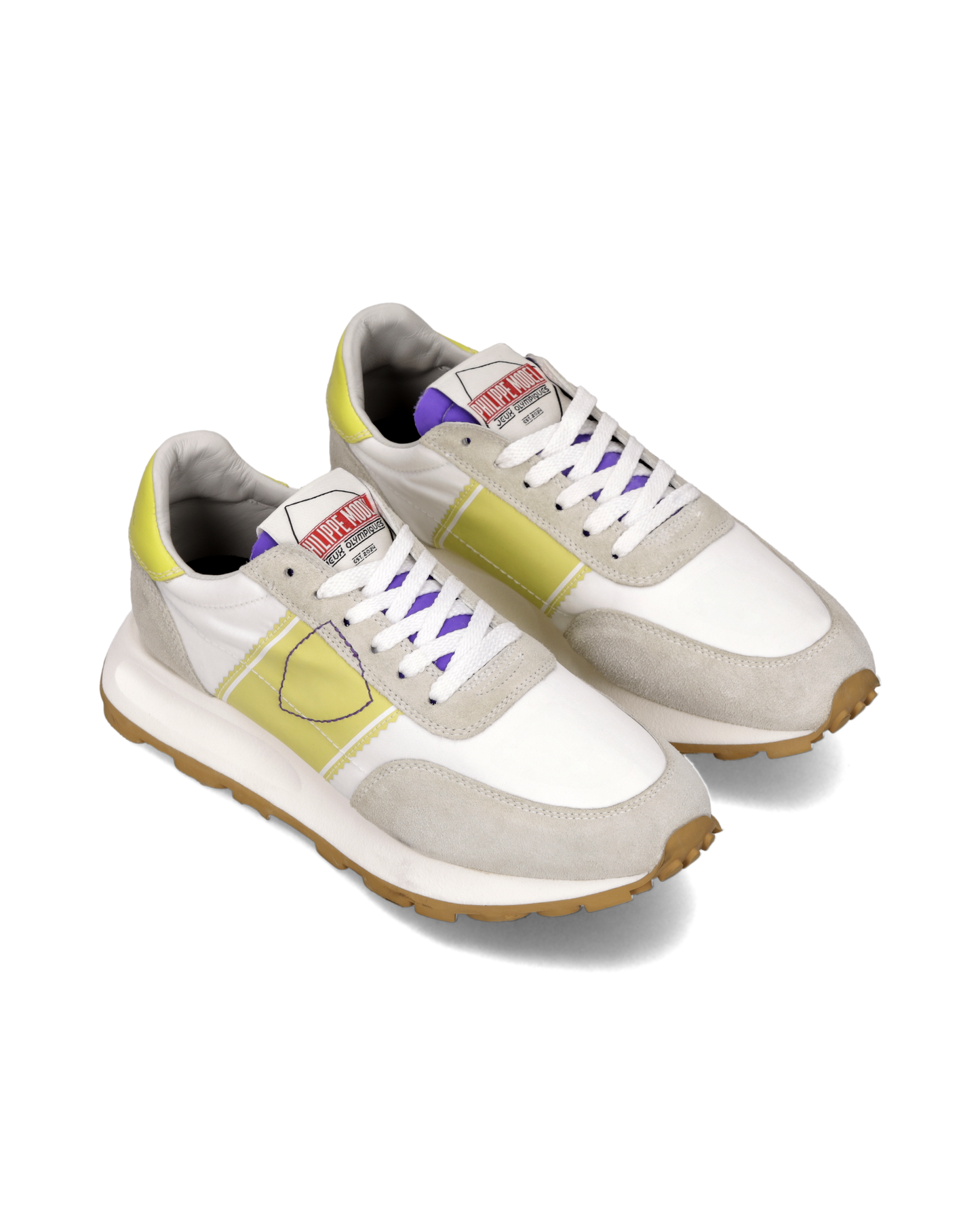 Sneakers Running Tour Donna, Bianco Giallo