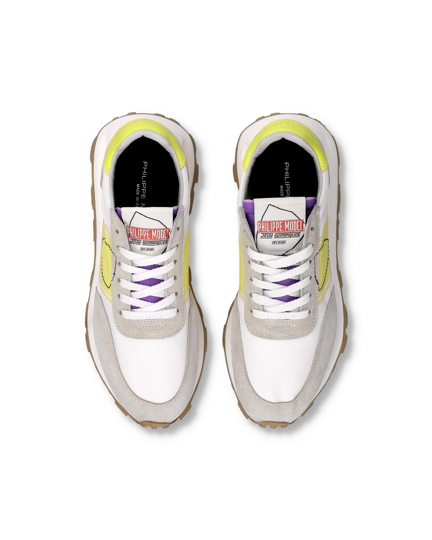 Sneakers Running Tour Donna, Bianco Giallo