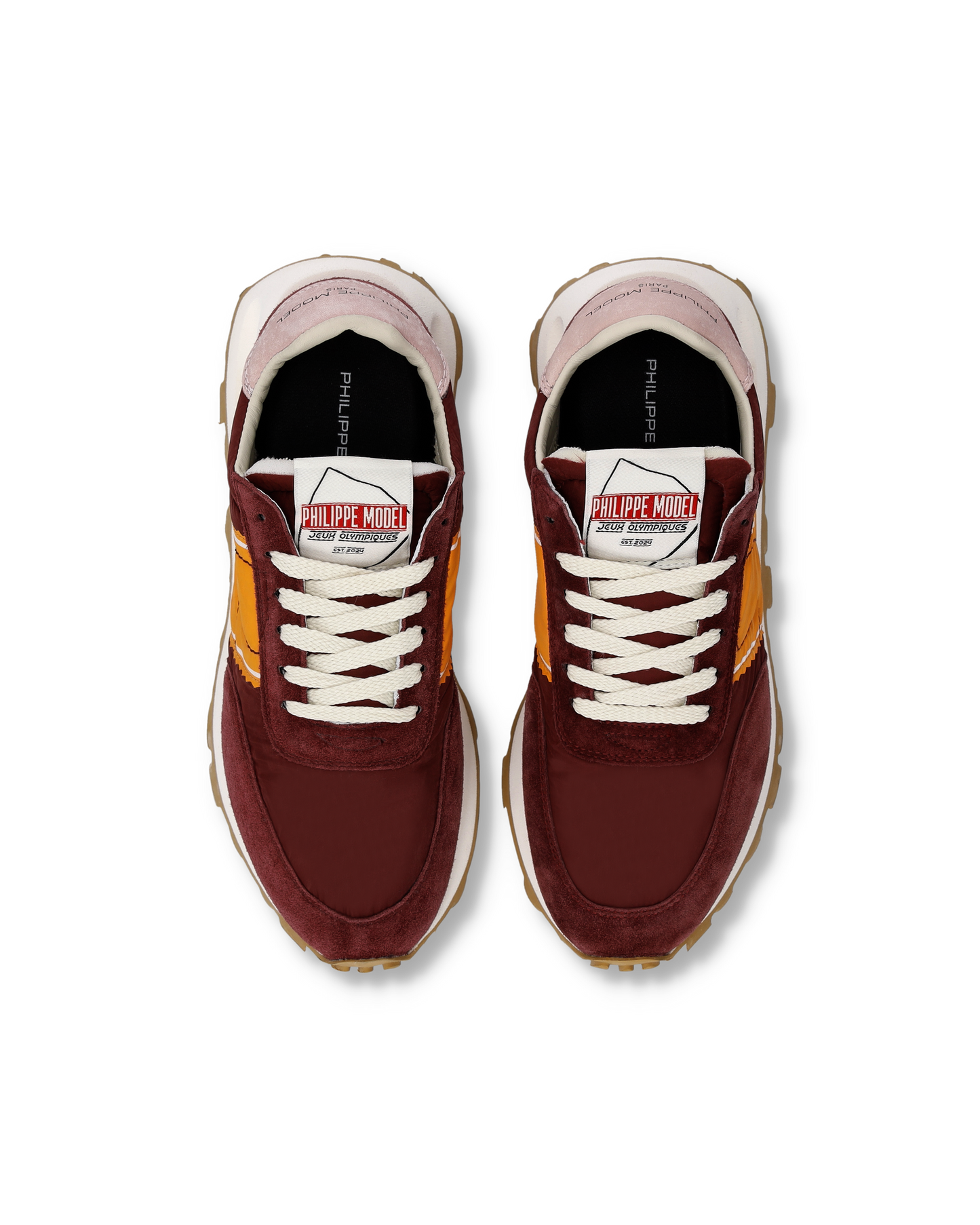 Sneakers Running Tour Donna, Bordeux Arancio