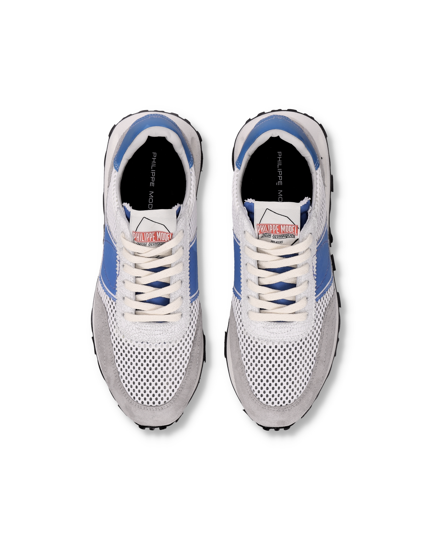 Sneakers Running Tour Uomo, Bianco Bluette
