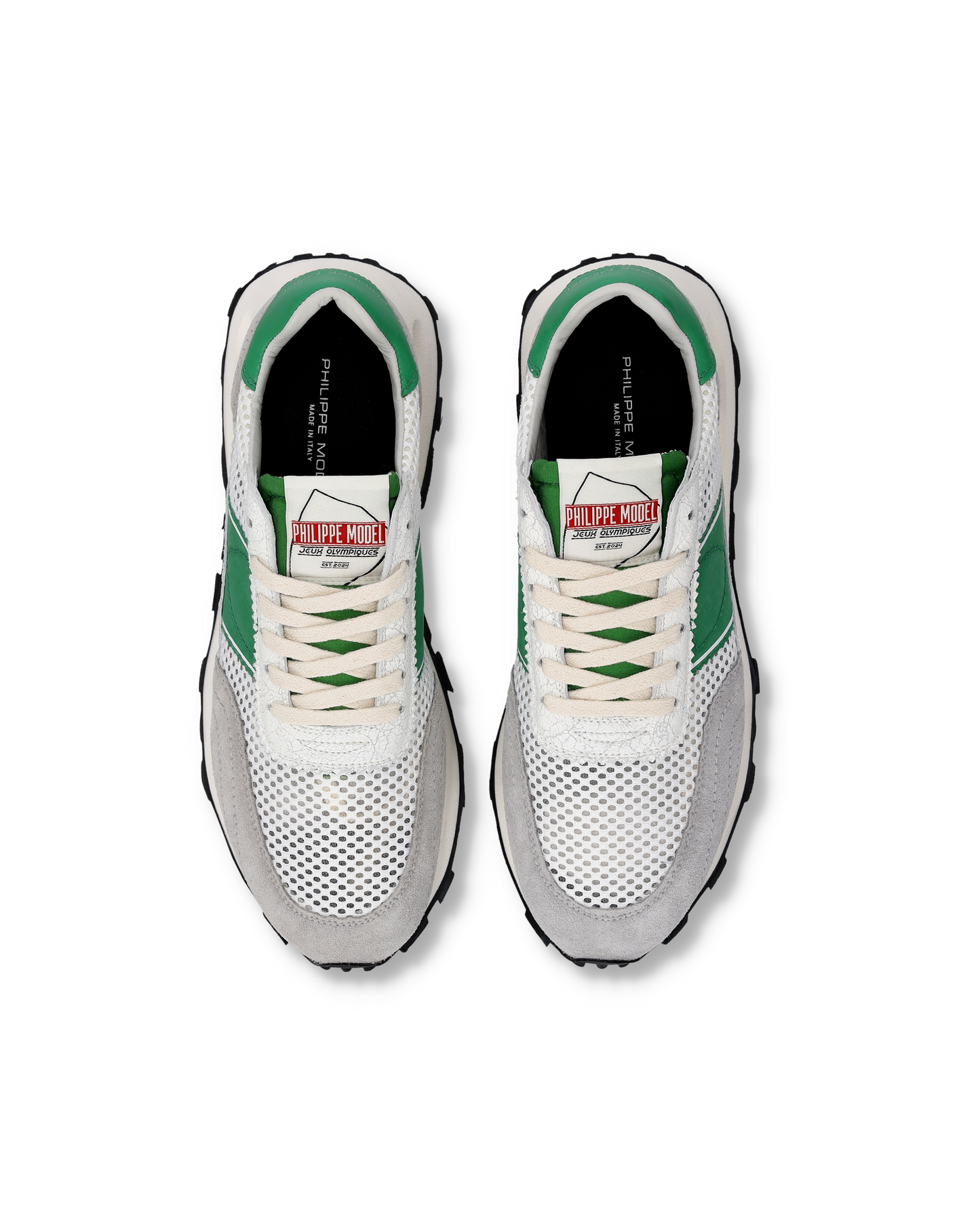 Sneakers Running Tour Uomo, Bianco Verde