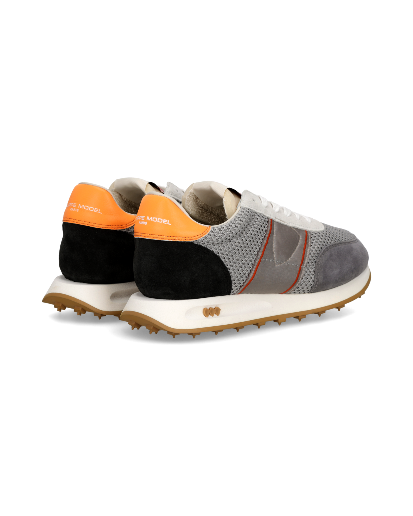 Baskets Running Tour Homme, Gris Orange et Noir