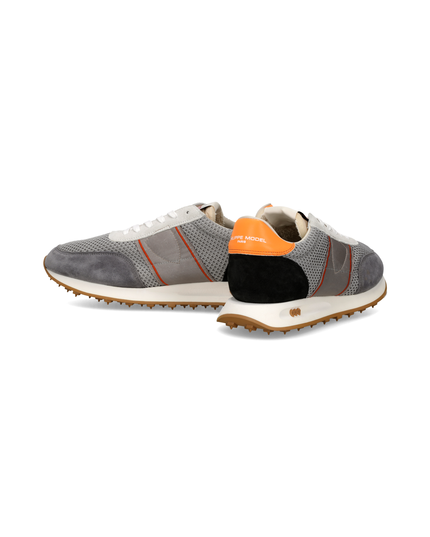 Baskets Running Tour Homme, Gris Orange et Noir