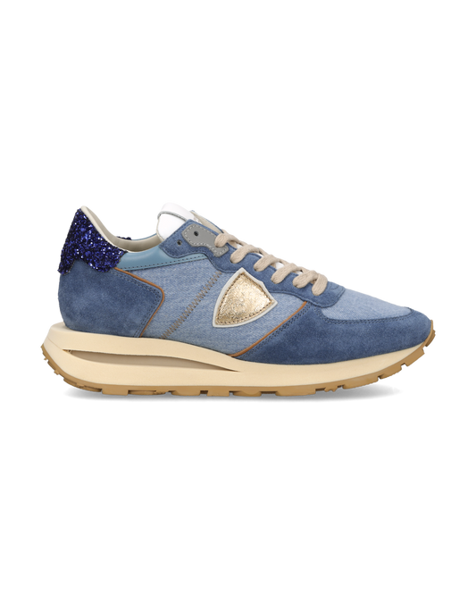 Sneakers Tropez Haute Donna, Blu Denim