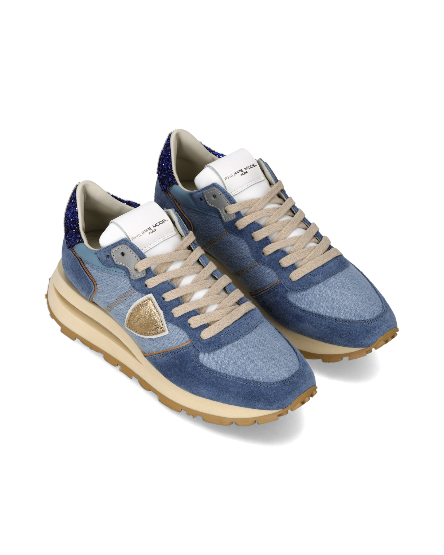 Sneakers Tropez Haute Donna, Blu Denim