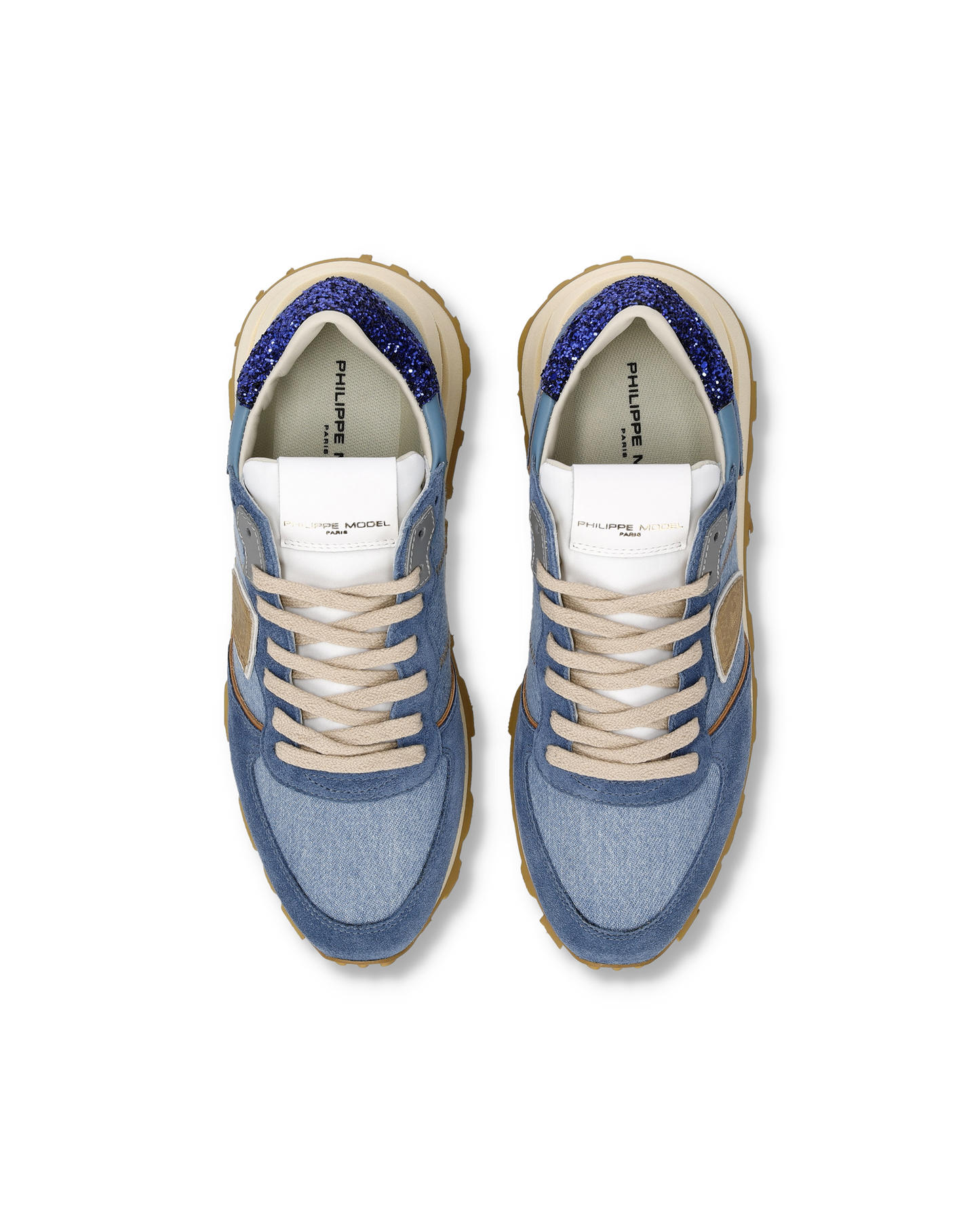 Sneakers Tropez Haute Donna, Blu Denim