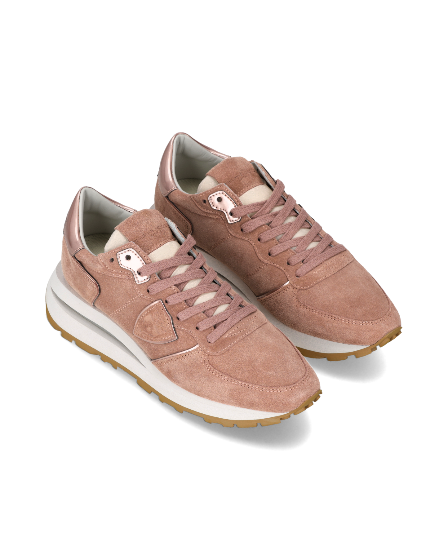 Sneakers Tropez Haute Donna con dettagli metallici, Rosa Antico