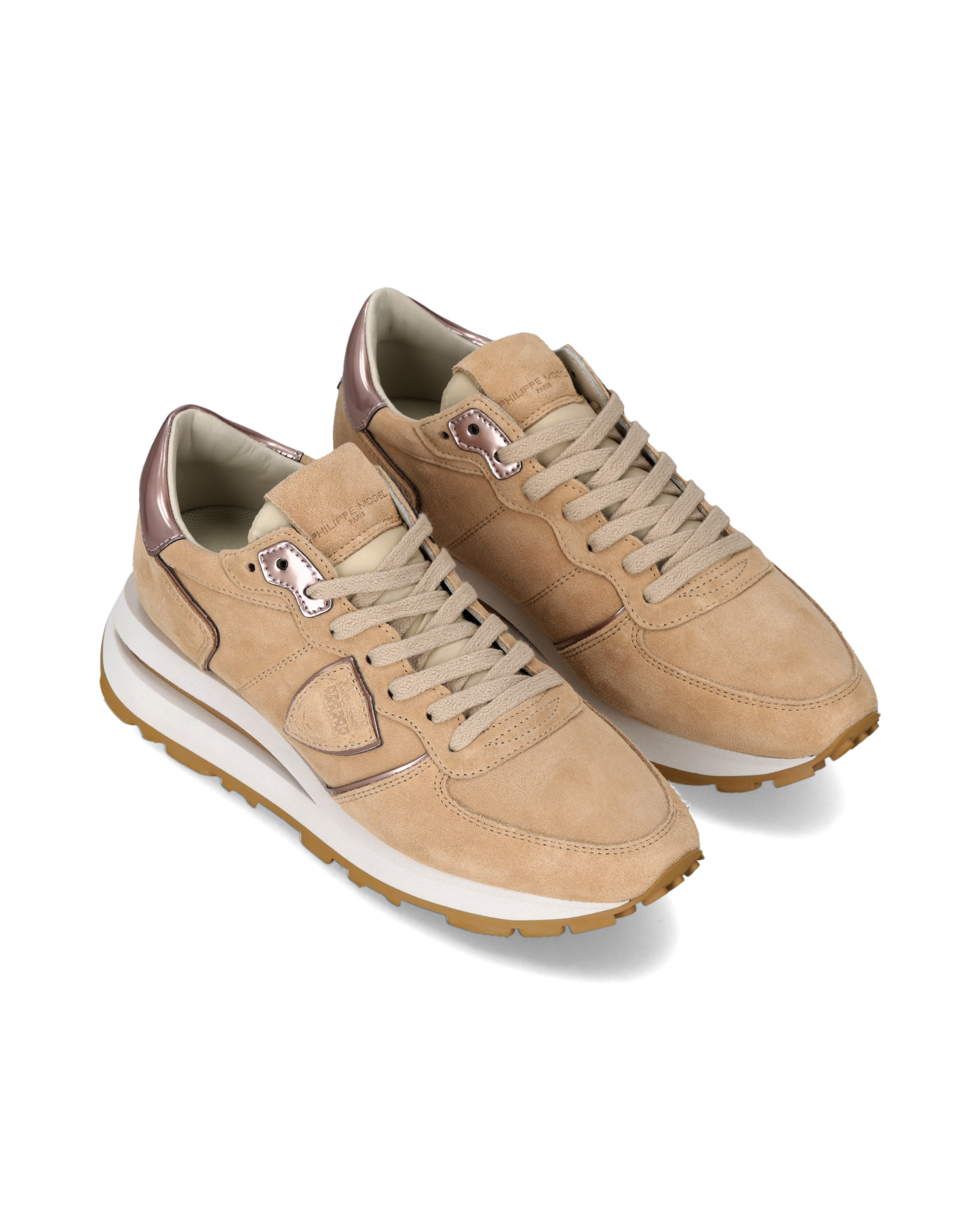 Sneakers Tropez Haute Donna con dettagli metallici, Beige