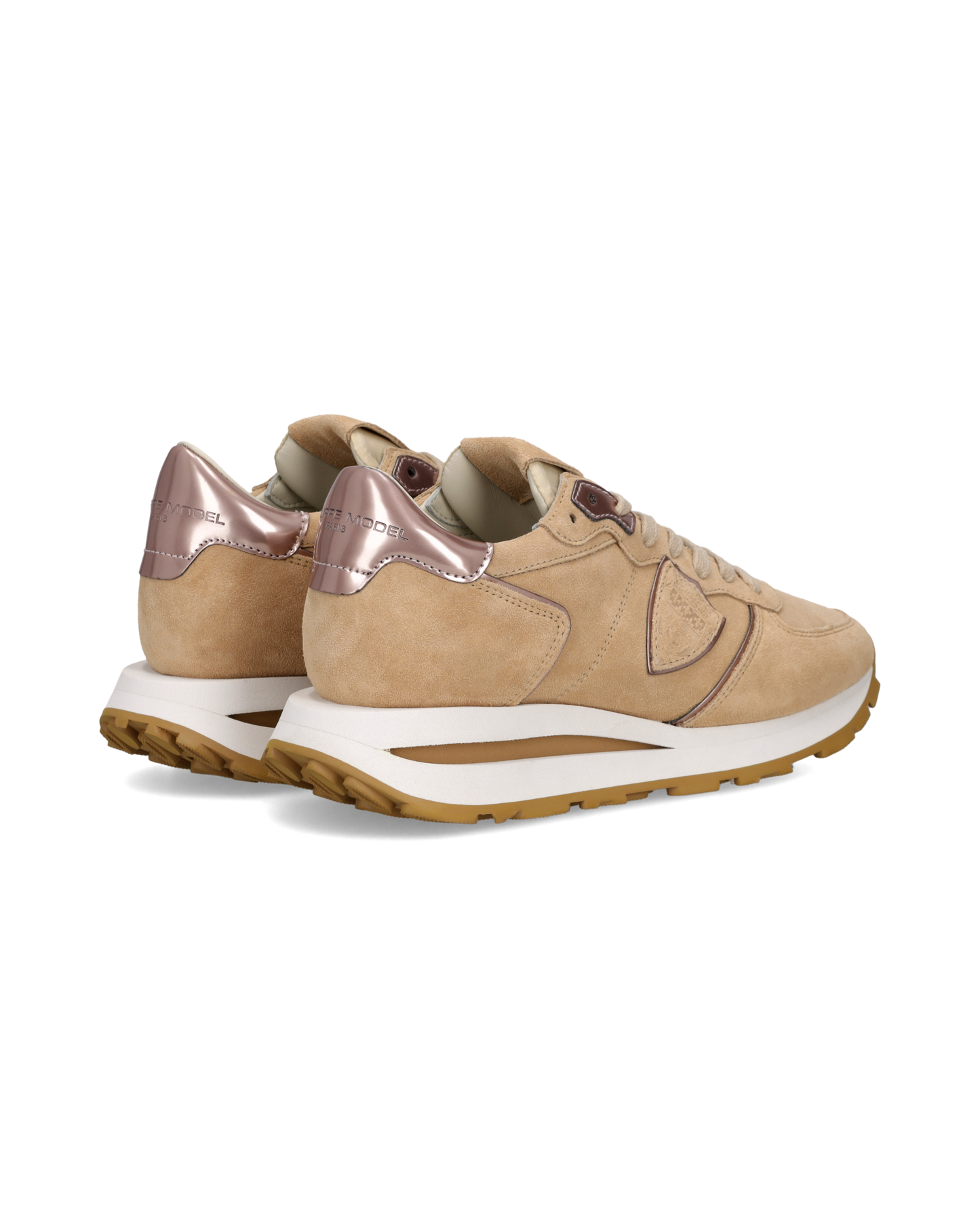 Sneakers Tropez Haute Donna con dettagli metallici, Beige