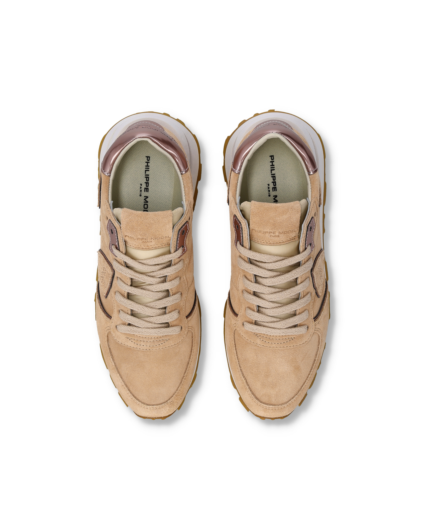 Sneakers Tropez Haute Donna con dettagli metallici, Beige