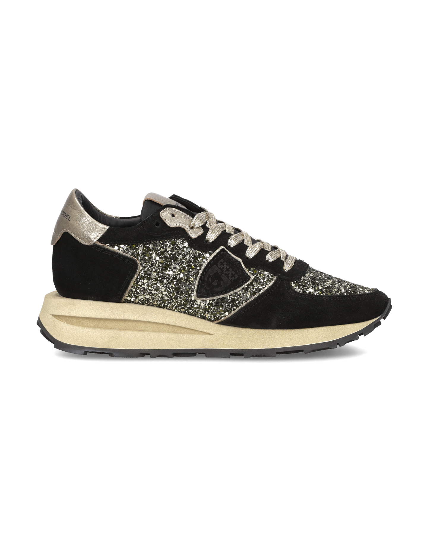 Damessneakers Tropez Haute, Zwart Goud
