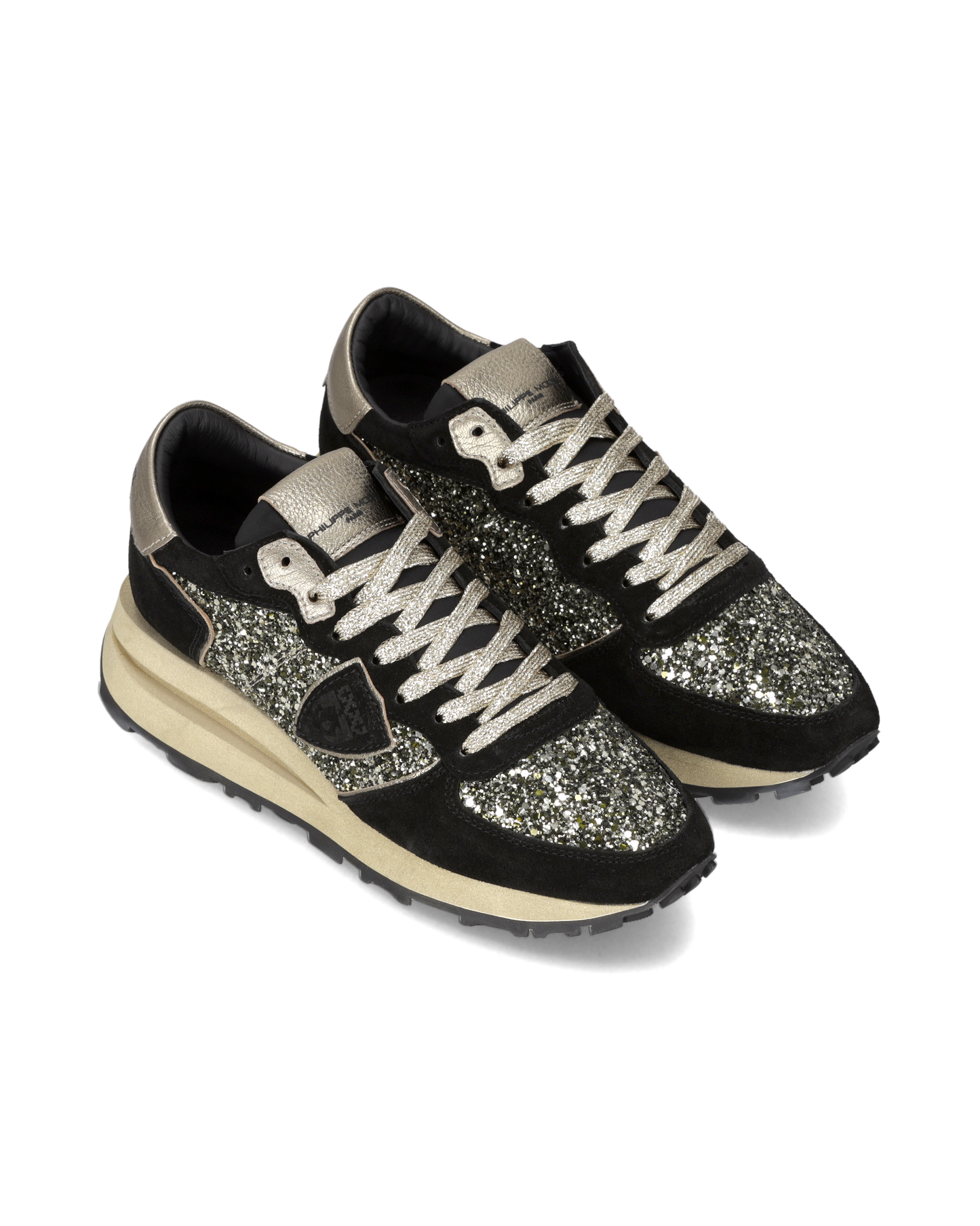 Damessneakers Tropez Haute, Zwart Goud