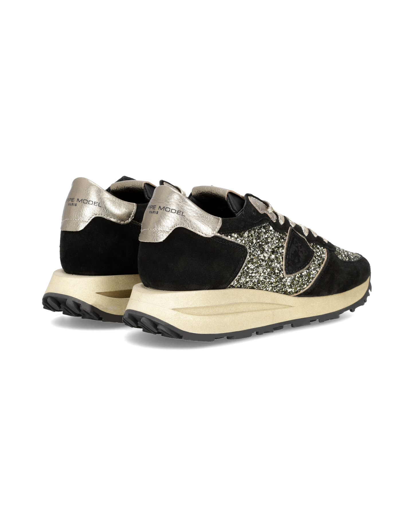 Damessneakers Tropez Haute, Zwart Goud