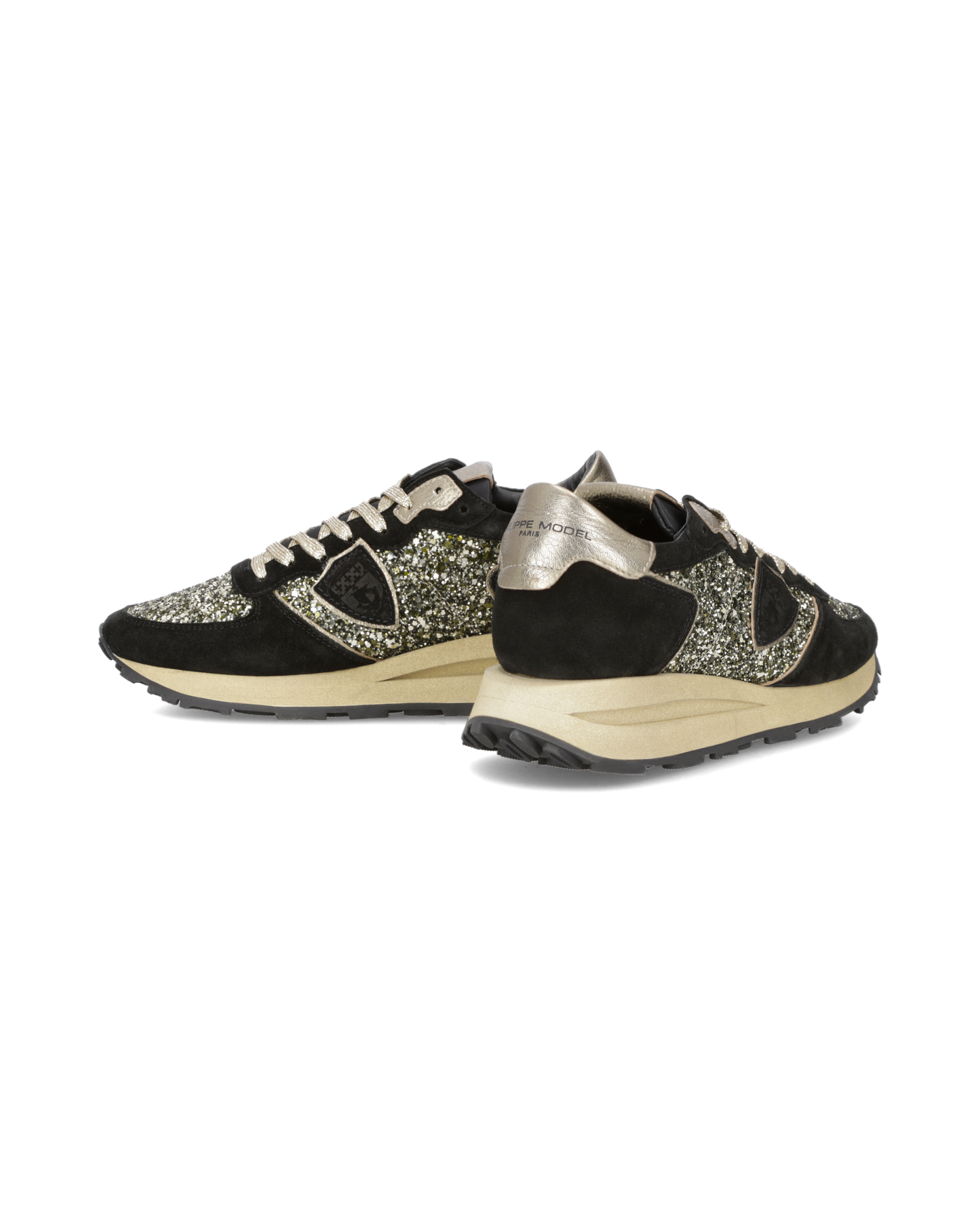 Damessneakers Tropez Haute, Zwart Goud