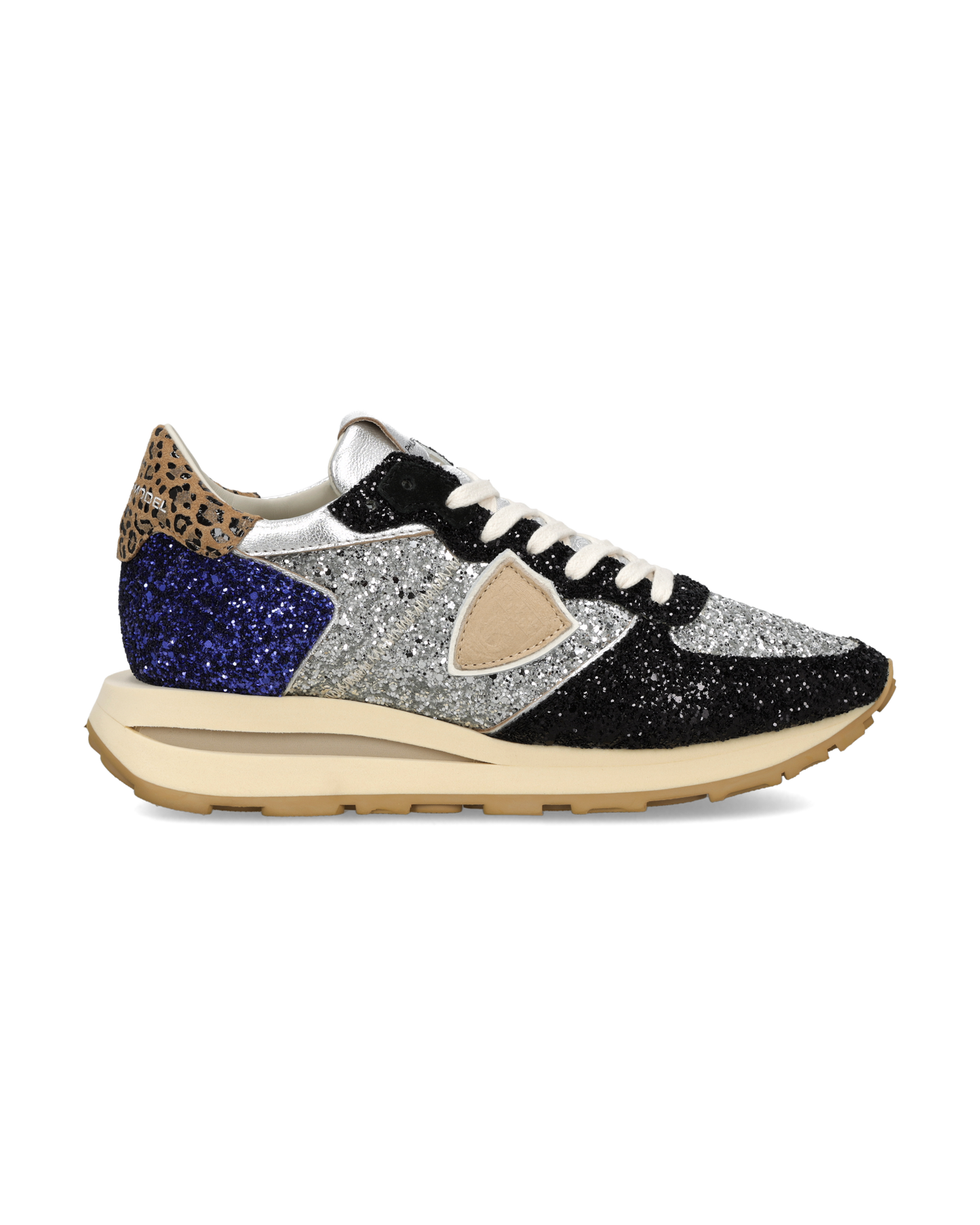 Sneakers Tropez Haute Women, Black Bluette Silver