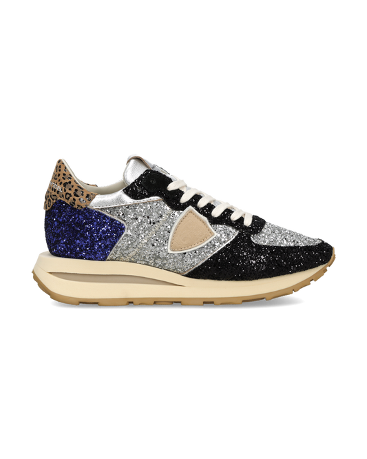 Sneakers Tropez Haute Women, Black Bluette Silver