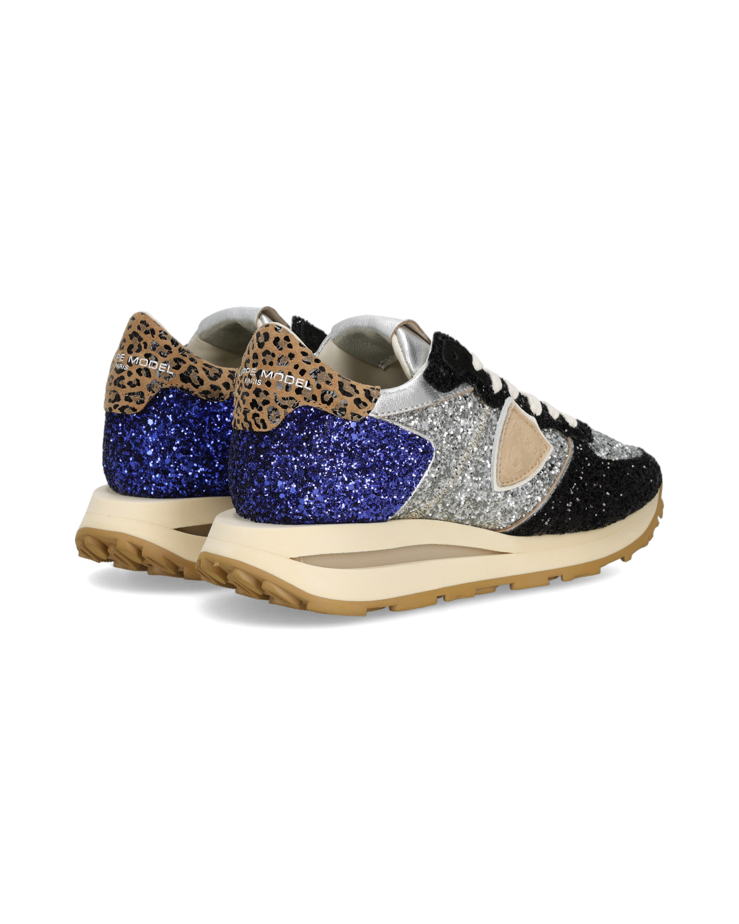 Sneakers Tropez Haute Women, Black Bluette Silver