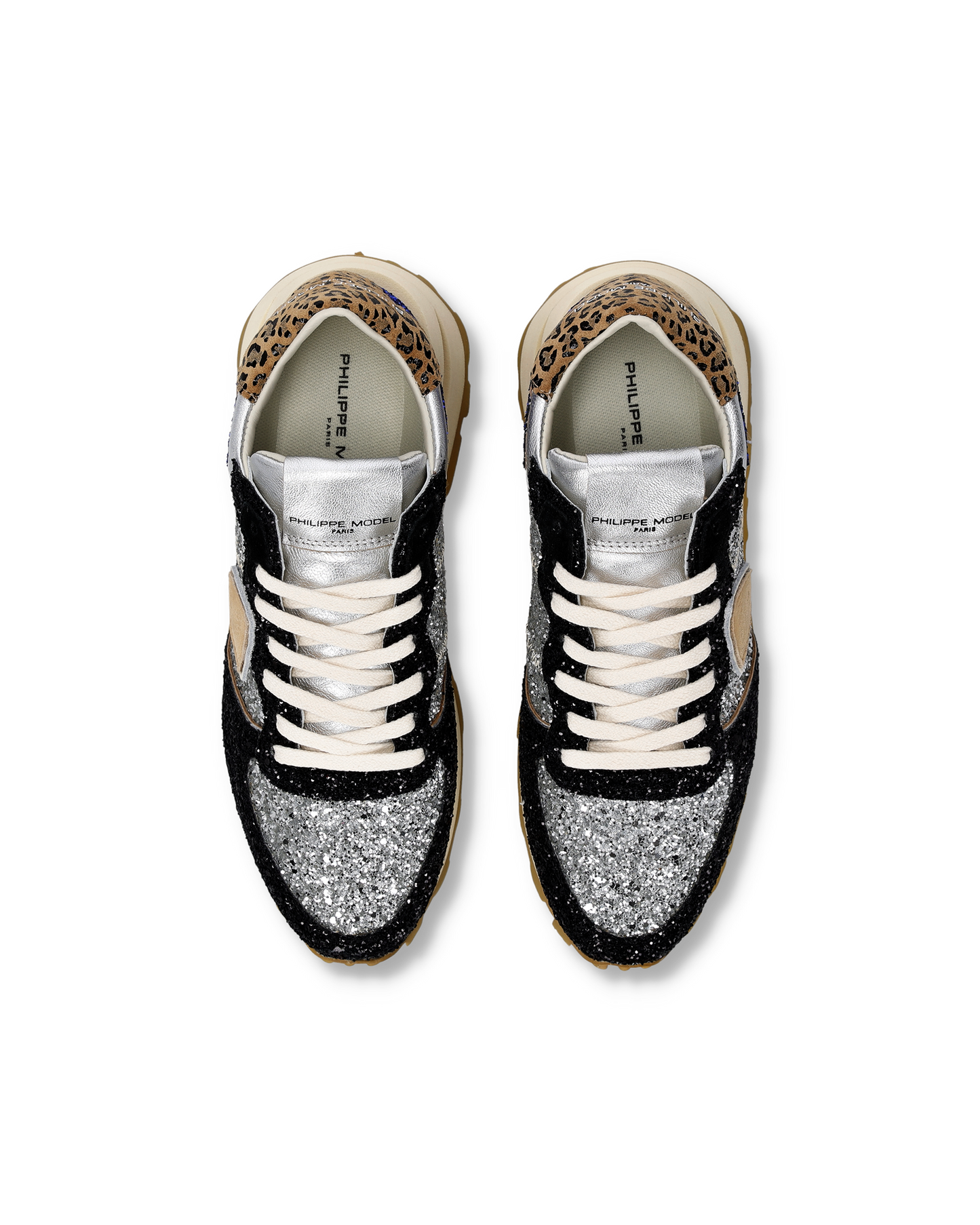 Sneakers Tropez Haute Women, Black Bluette Silver