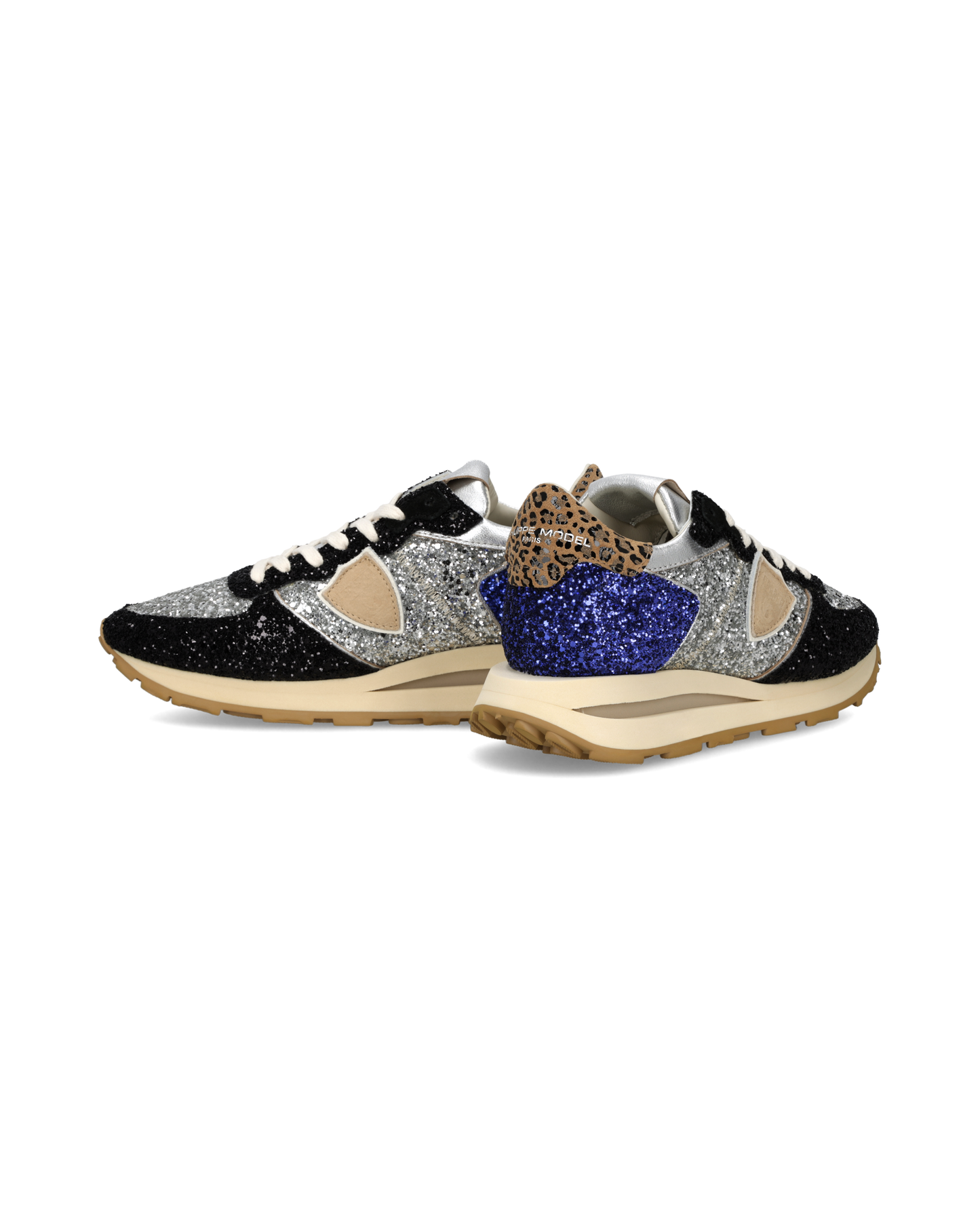 Sneakers Tropez Haute Women, Black Bluette Silver