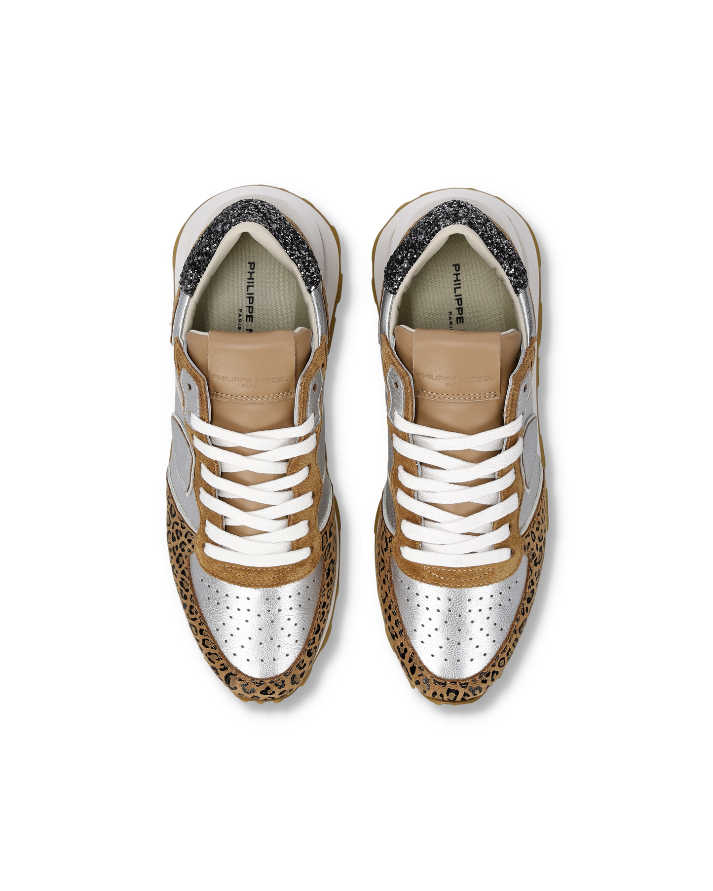 Sneakers Tropez Haute Donna, Argento Stampa Animalier