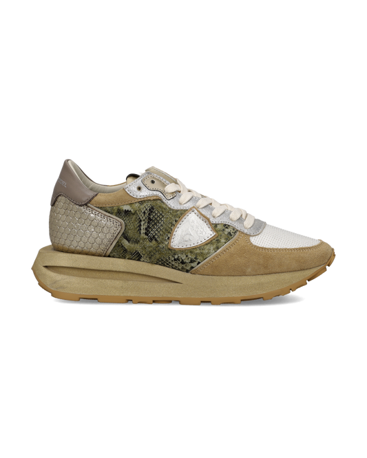 Sneakers Tropez Haute Donna, Verde Beige