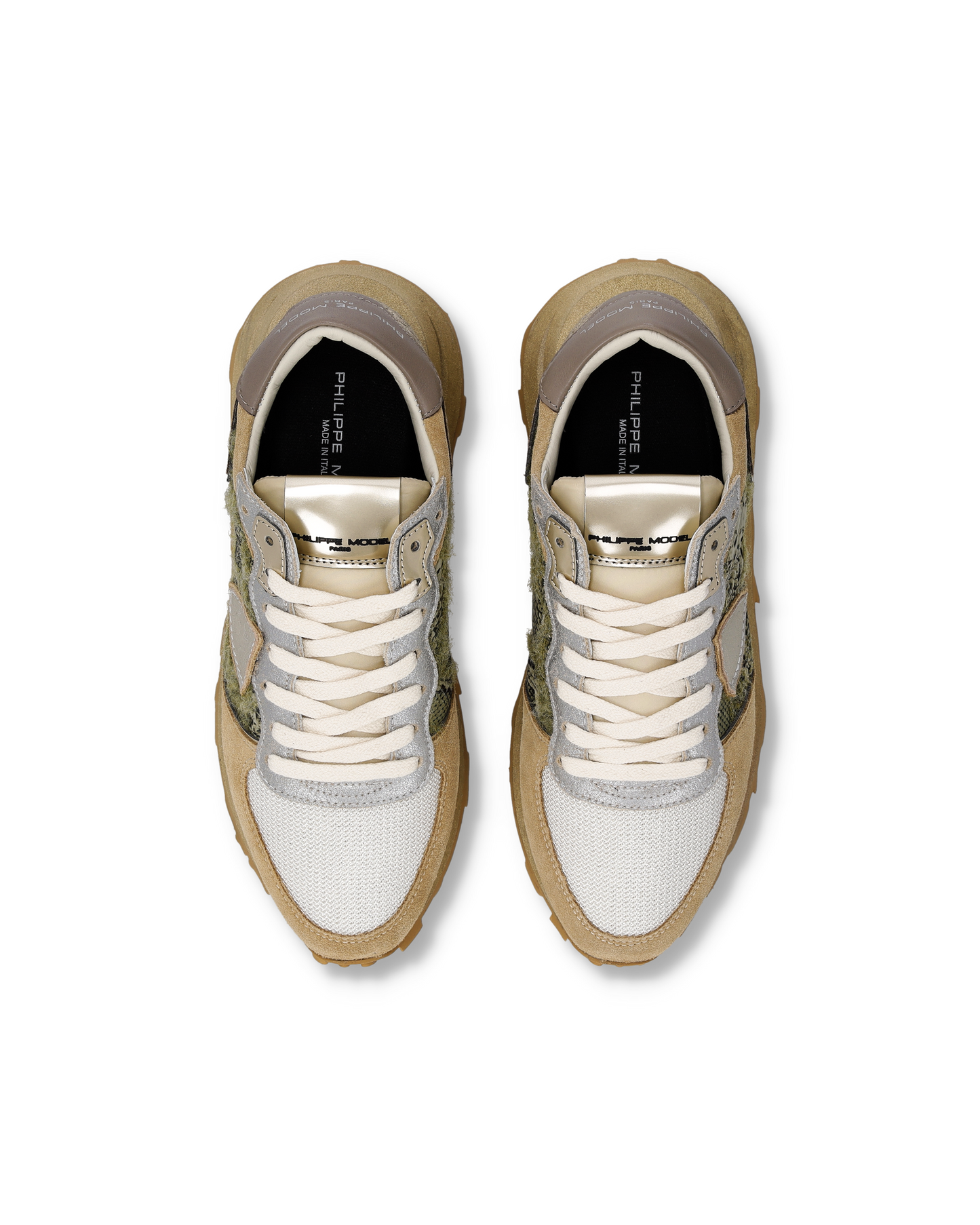 Sneakers Tropez Haute Donna, Verde Beige