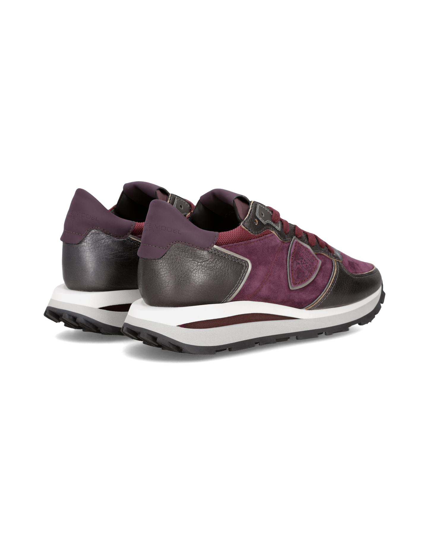 Sneakers Tropez Haute Donna con Fodera in Faux Fur, Bordeaux Grigio 