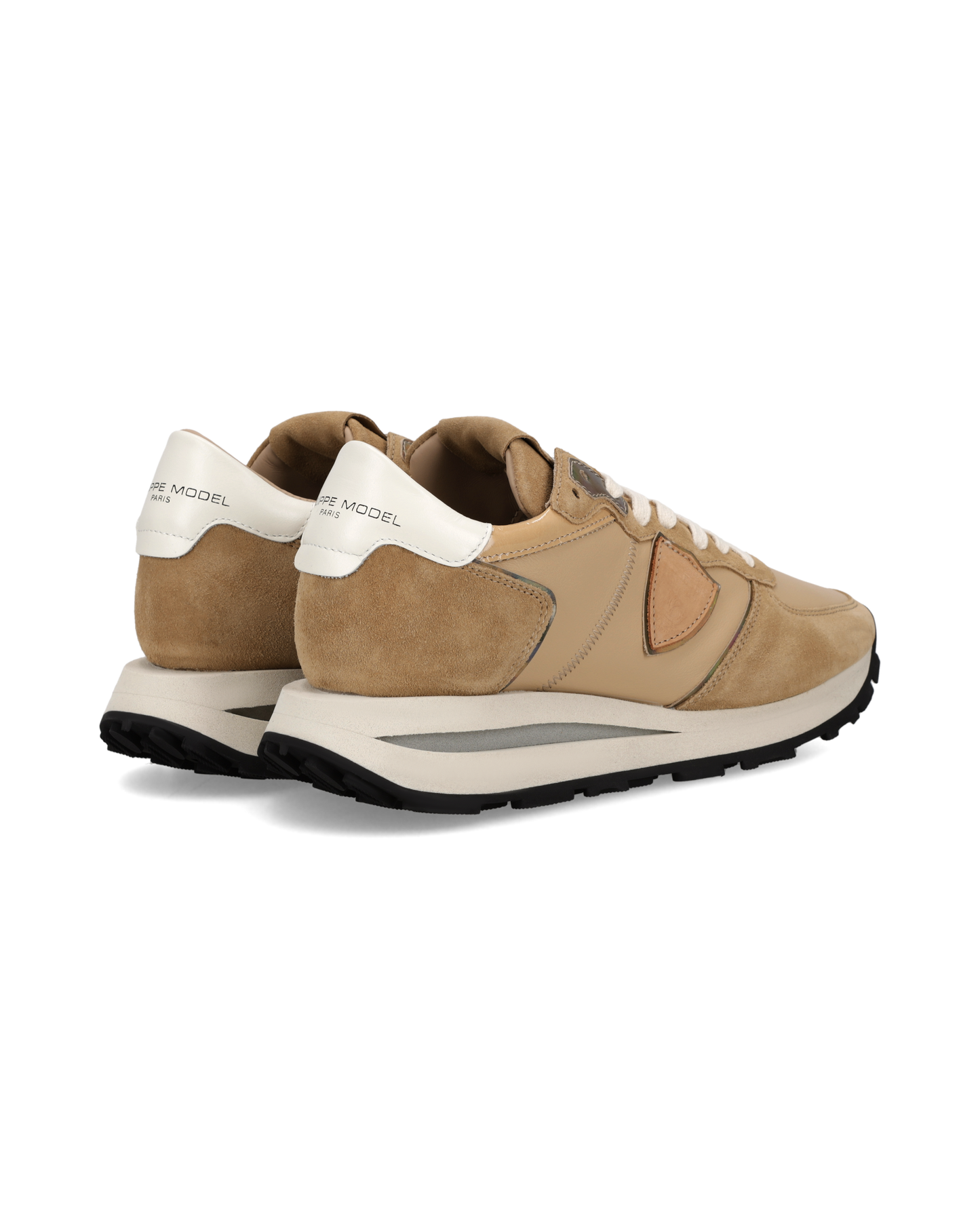 Baskets Tropez Haute Femme, Beige Blanc