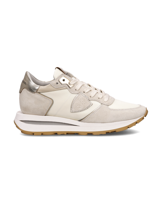 Sneakers Tropez Haute Donna con dettagli metallici, Beige