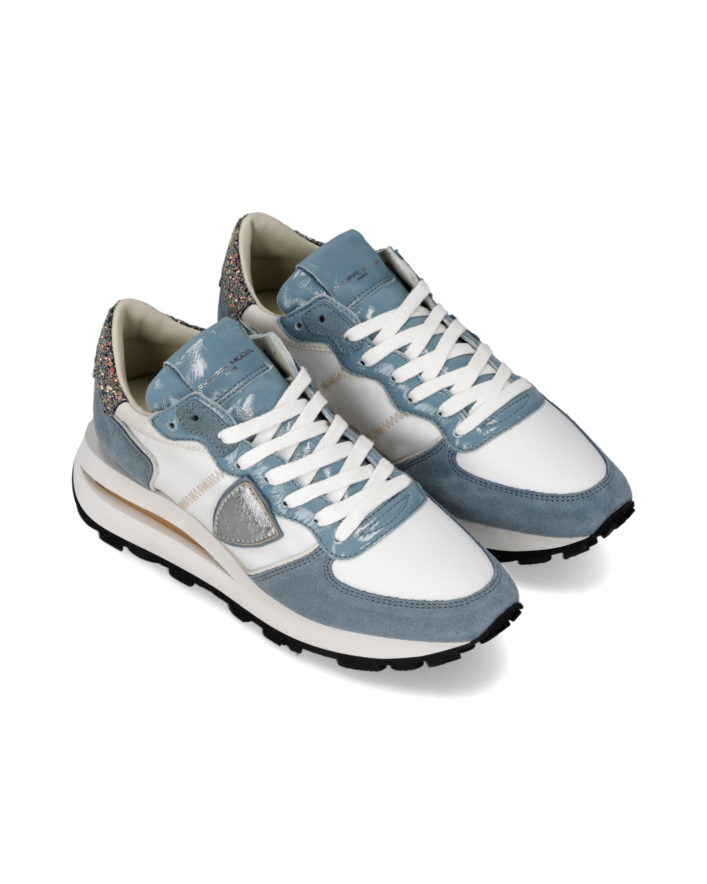 Sneakers Tropez Haute Donna, Bianco Azzurro 