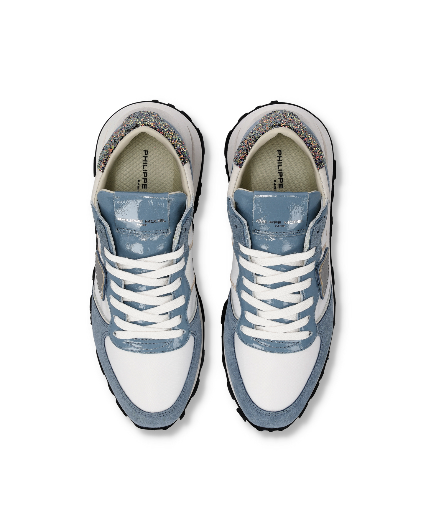 Sneakers Tropez Haute Donna, Bianco Azzurro 