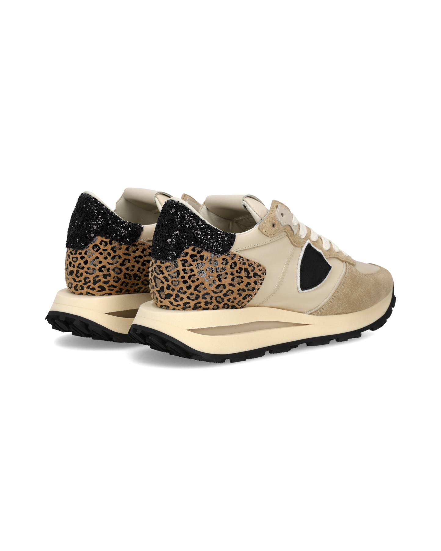 Sneakers Tropez Haute Donna, Sabbia Nero Stampa Animalier 