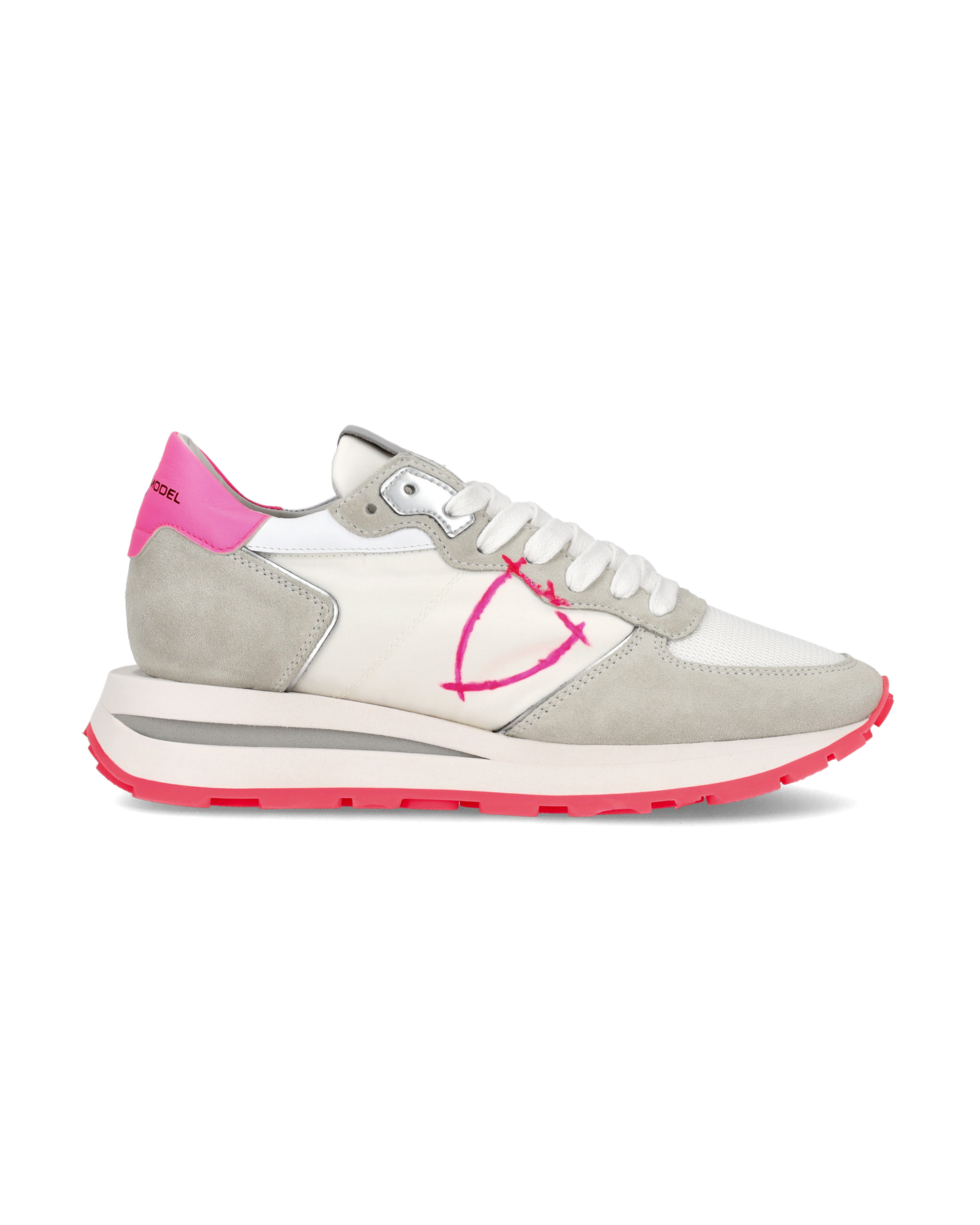 Sneaker basse Tropez Haute donna - bianco, grigio e fucsia