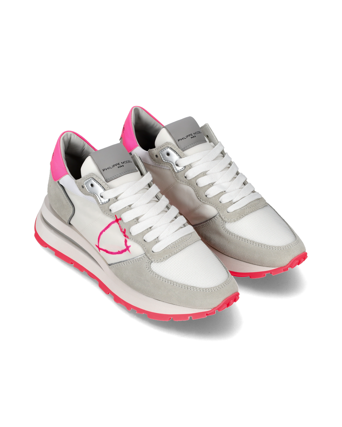 Sneaker basse Tropez Haute donna - bianco, grigio e fucsia