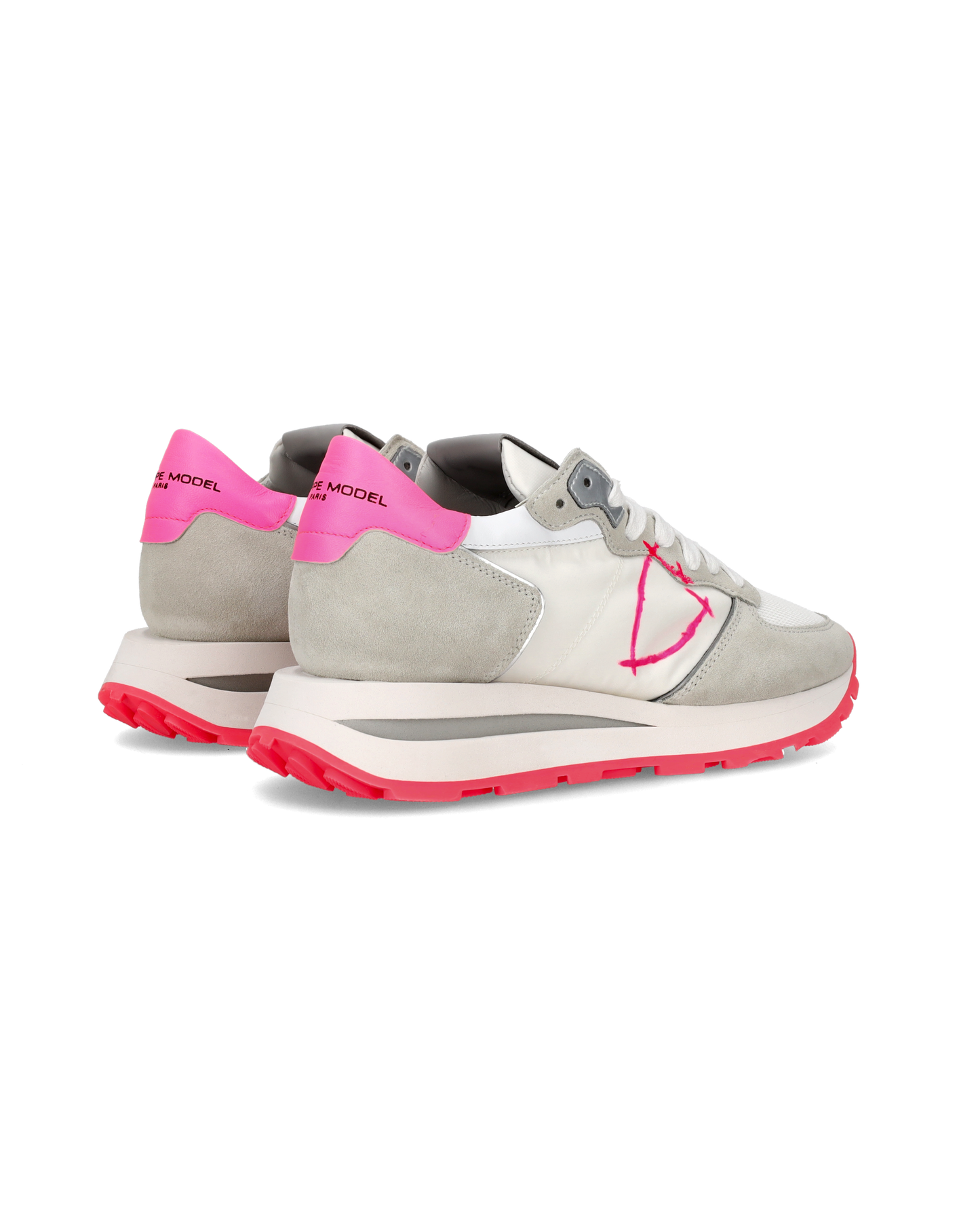 Sneaker basse Tropez Haute donna - bianco, grigio e fucsia