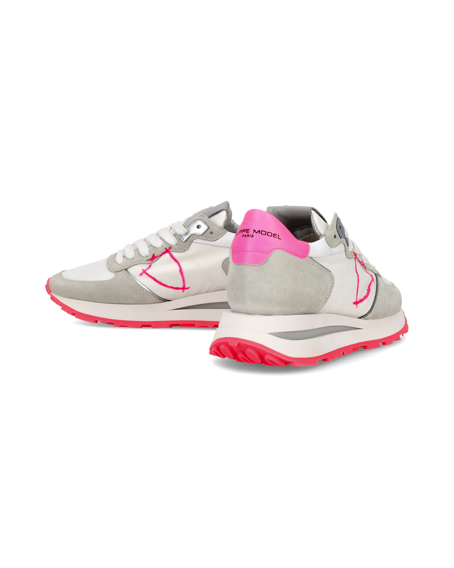 Sneaker basse Tropez Haute donna - bianco, grigio e fucsia