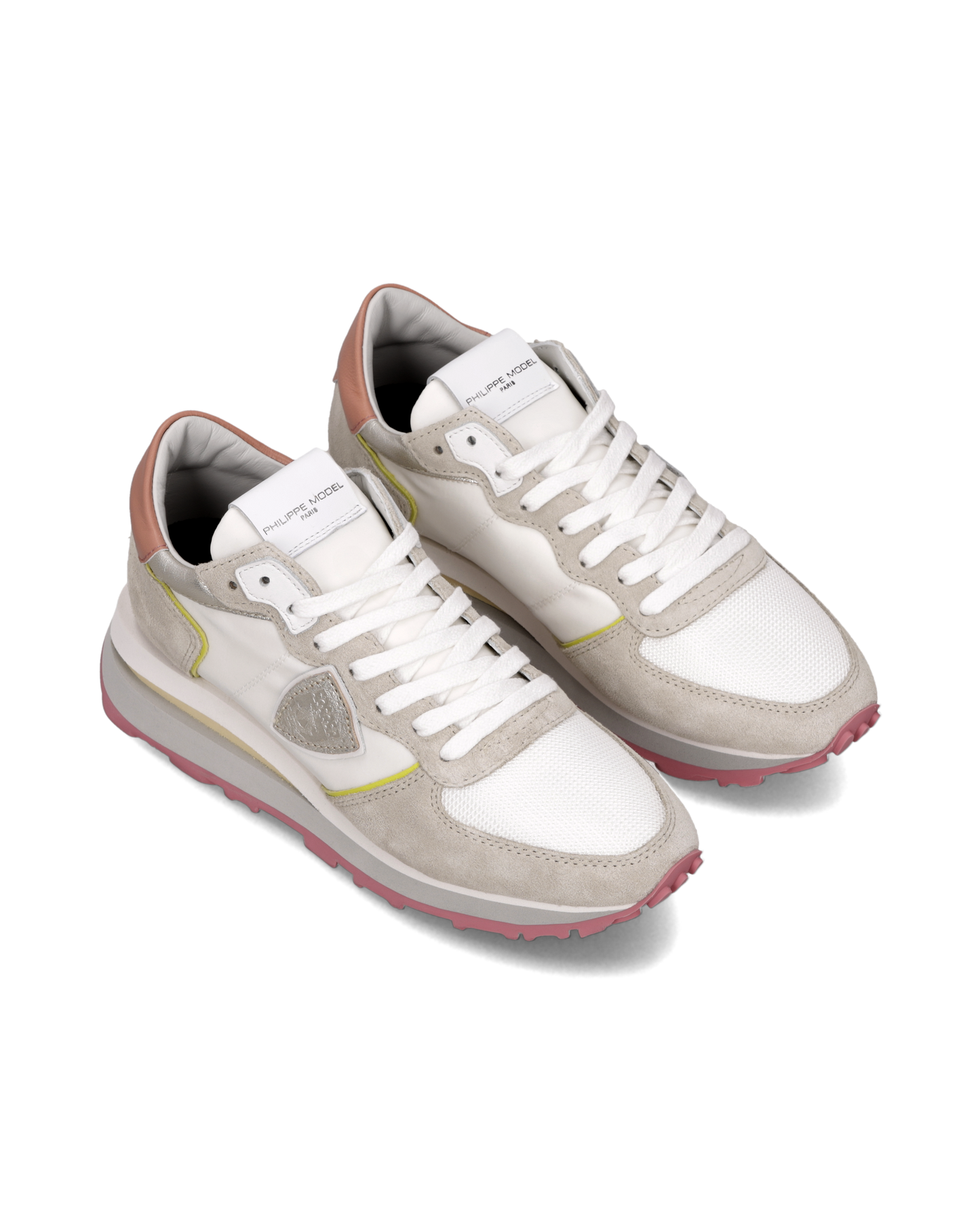 Sneakers Tropez Haute Donna, Bianco Rosa