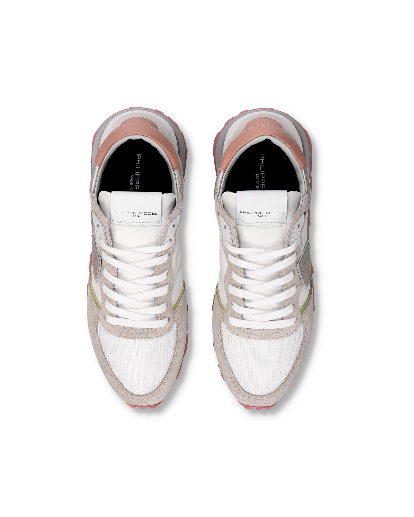 Sneakers Tropez Haute Donna, Bianco Rosa