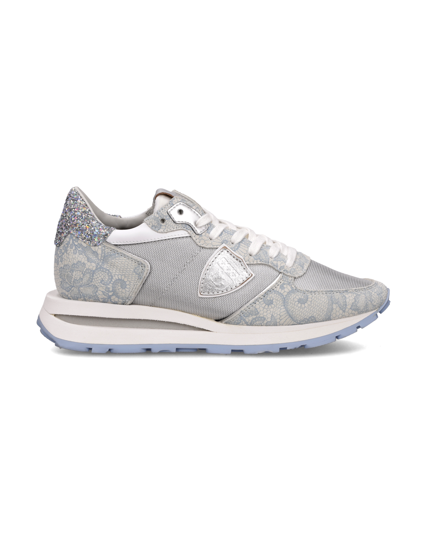Sneakers Tropez Haute Donna, Argento Azzurro