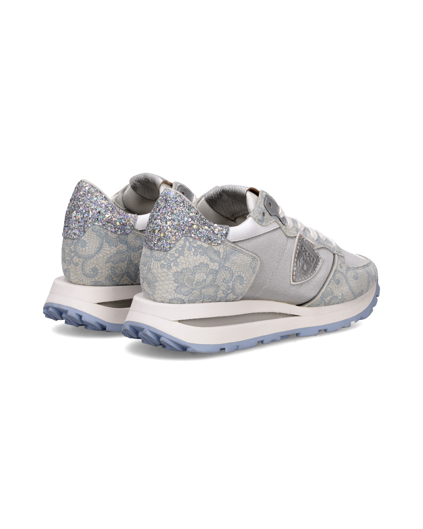 Sneakers Tropez Haute Donna, Argento Azzurro