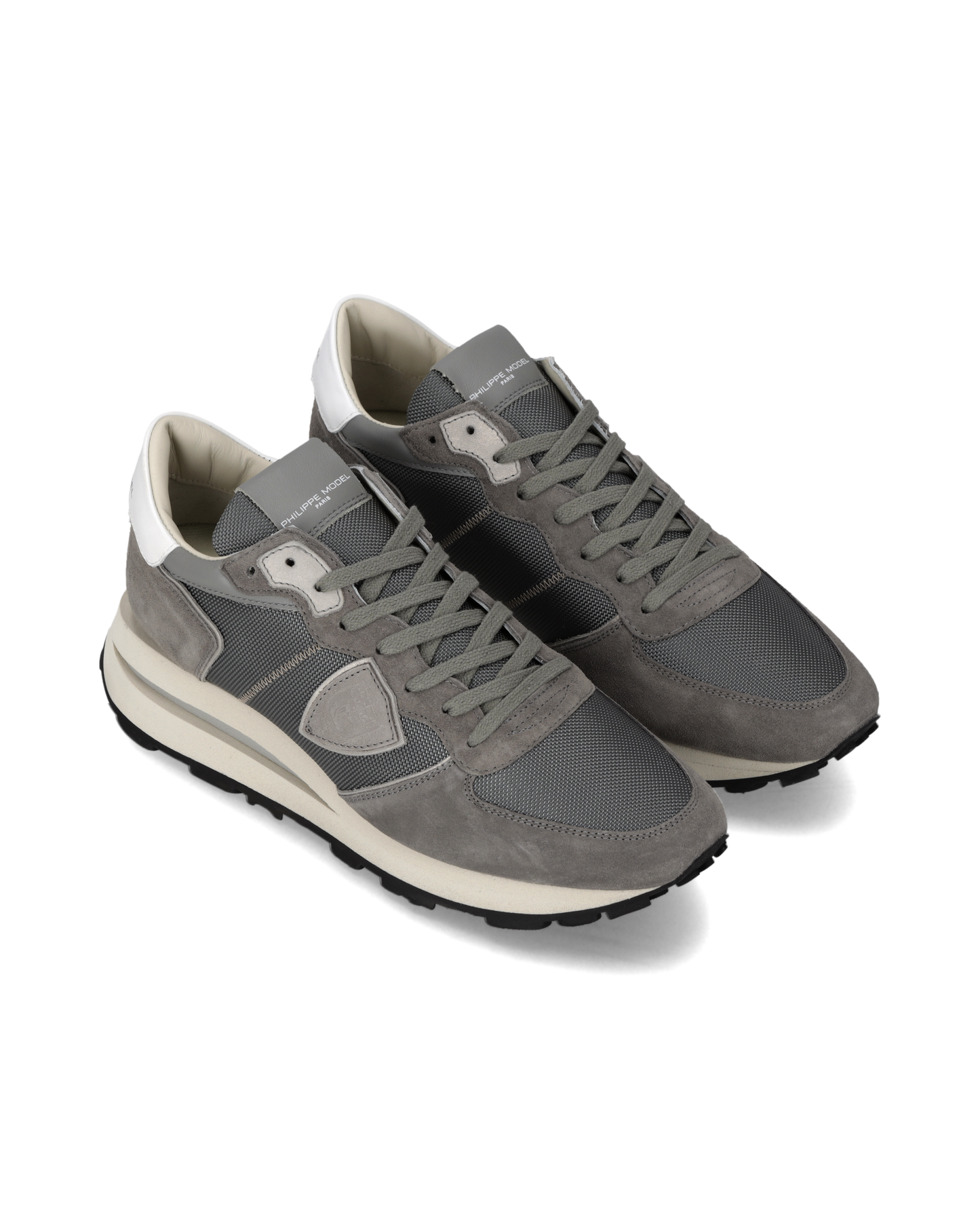 Baskets Tropez Haute Homme, Gris Taupe Blanc