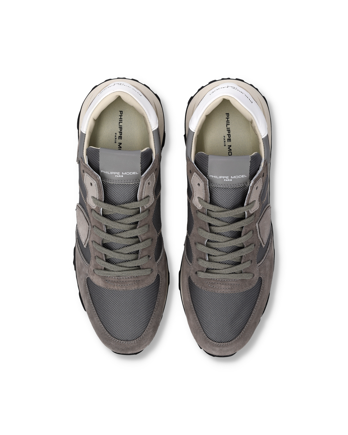 Baskets Tropez Haute Homme, Gris Taupe Blanc