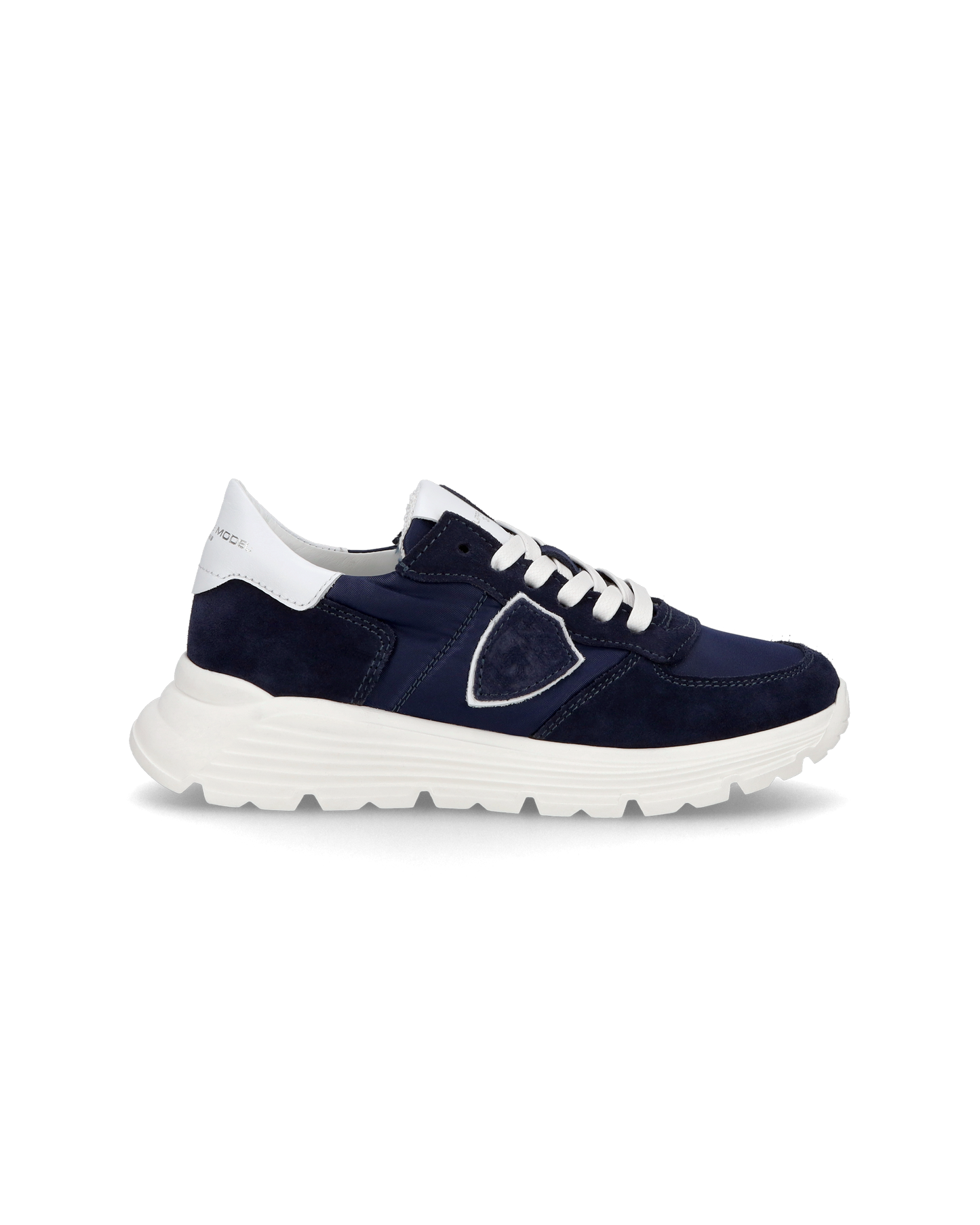 Junior Tropez Low-Top Sneakers in Leather, Blue