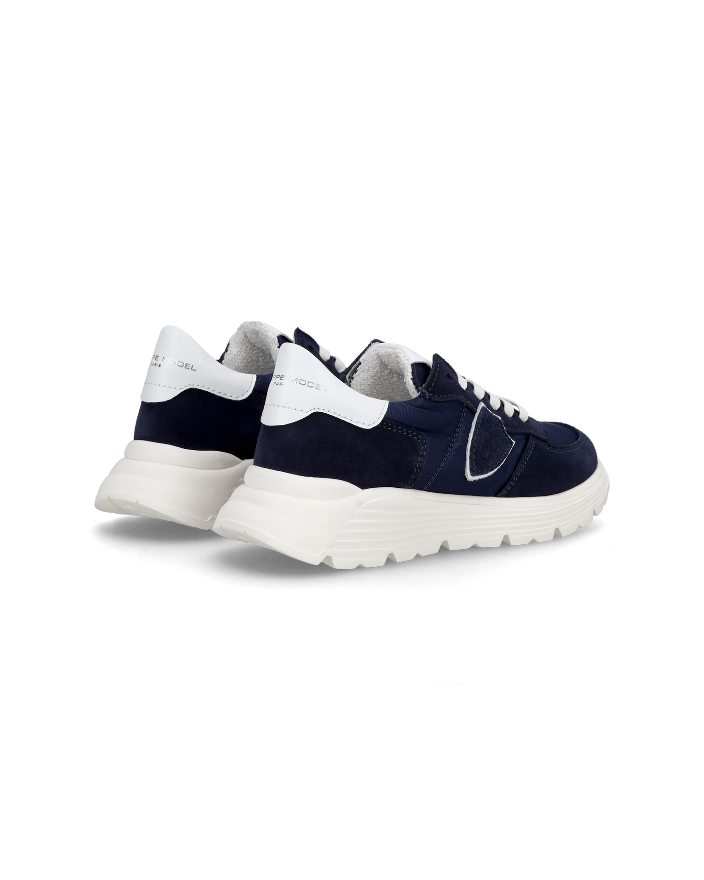 Junior Tropez Low-Top Sneakers in Leather, Blue