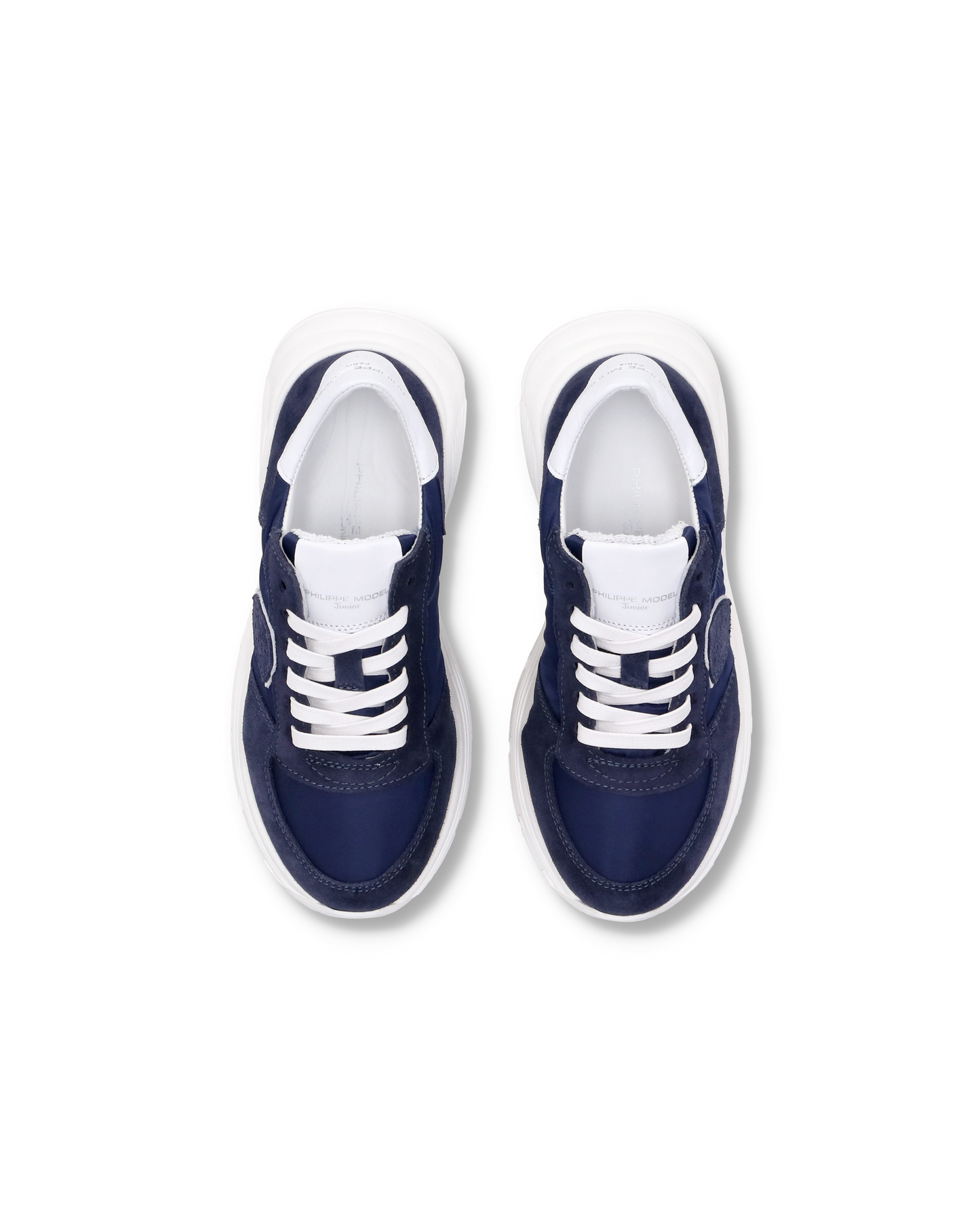 Junior Tropez Low-Top Sneakers in Leather, Blue